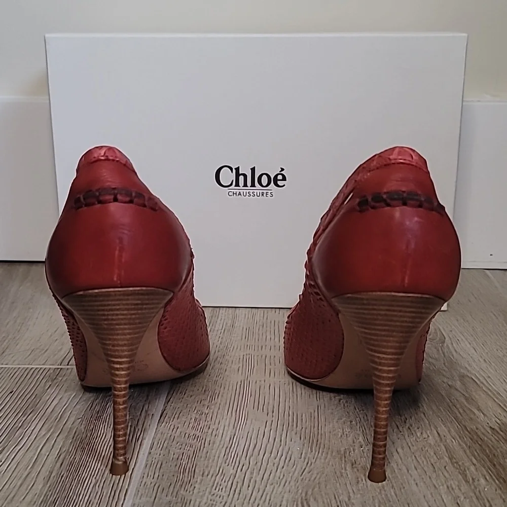 Chloe Silverado Python Pumps - Picture 3 of 8